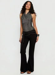 Giggle Top Charcoal Shimmer