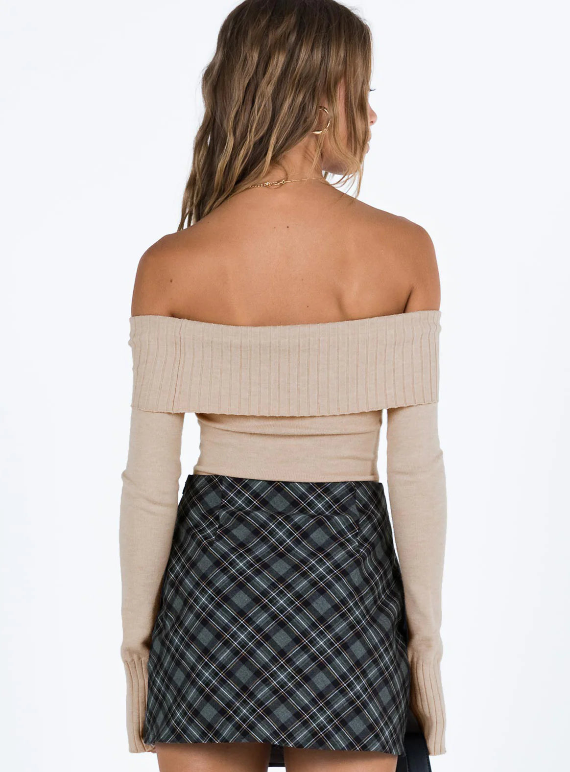 Savani Off The Shoulder Bodysuit Beige
