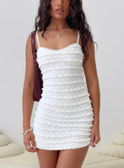 Christella Lace Mini Dress White