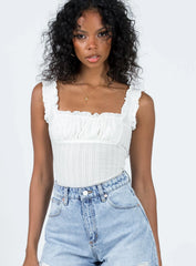 Farrand Pointelle Bodysuit Ivory