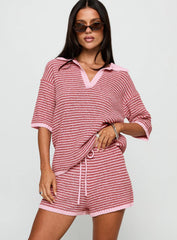 Pacifique Crochet Shorts Pink Multi