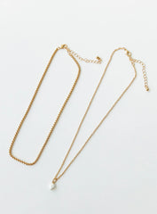 Blanchard Pearl Necklace Gold