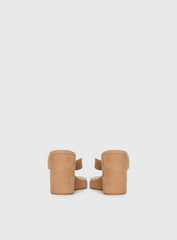 Kamiko Wedged Heels Tan Faux Suede