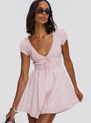Wescott Stripe Playsuit Pink / White