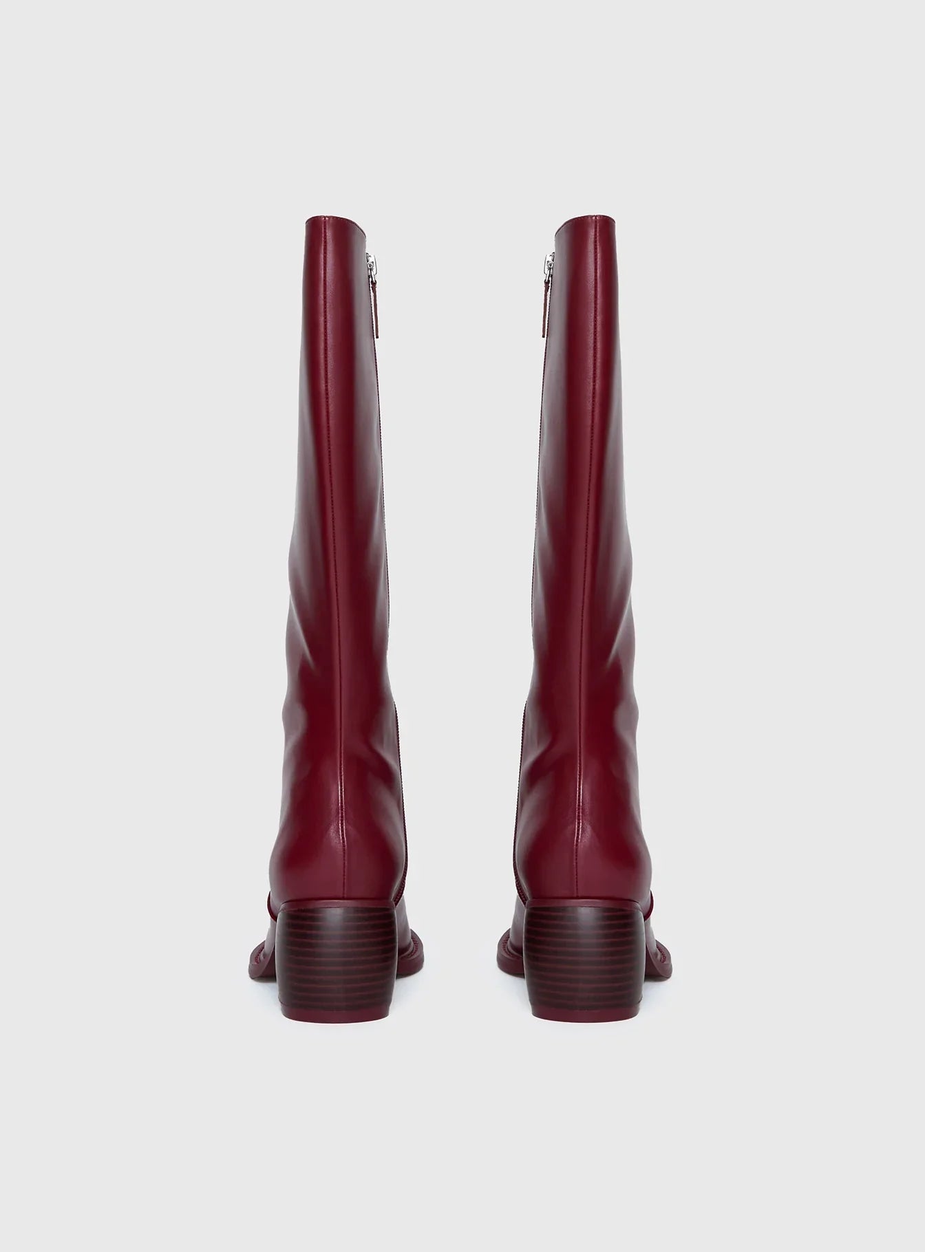 Ella Knee High Boots Burgundy
