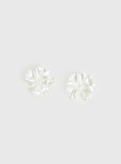 Livvy Floral Stud Earrings White