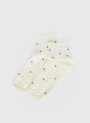 Vesira Frill Socks Cream Polka