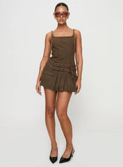 Biker Mini Dress Petrol