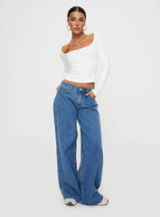 Hanelle Long Sleeve Top White