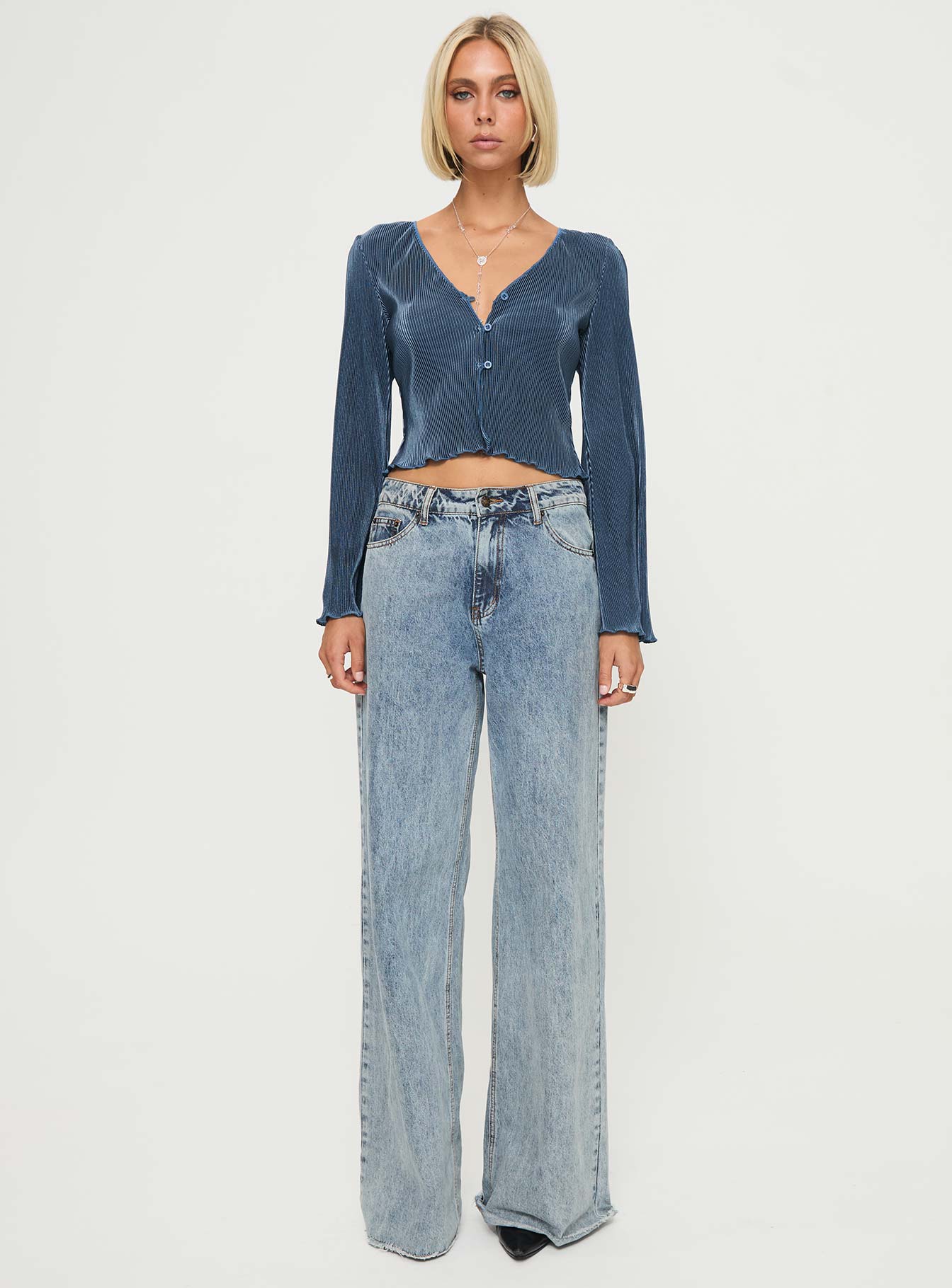 Collis Long Sleeve Top Blue