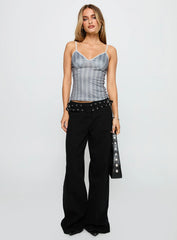 Clear Vision Top Grey Stripe