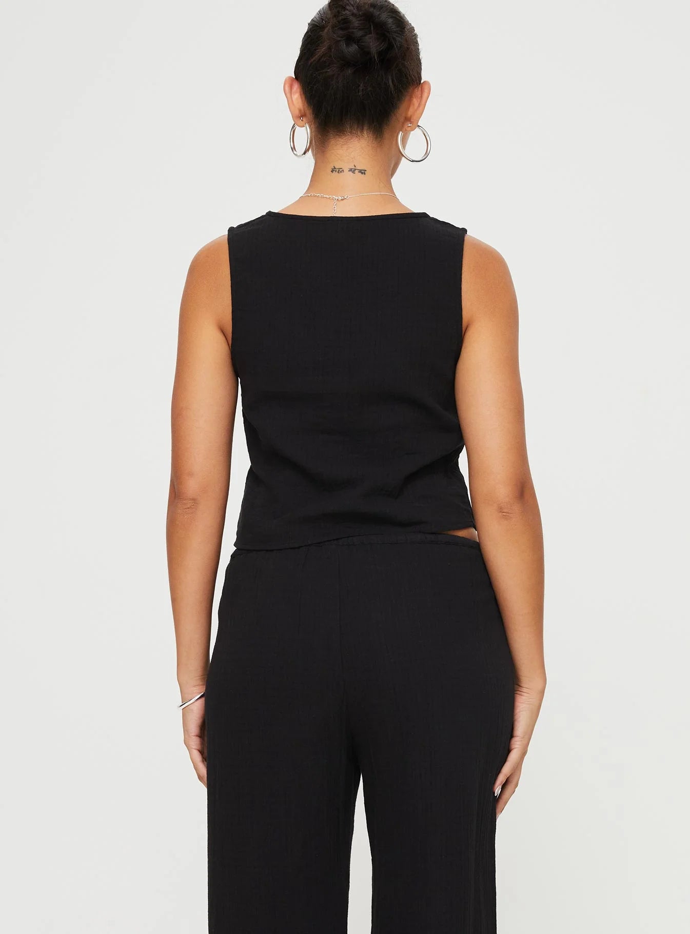 Momo Vest Top Black