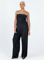 Josia Strapless Jumpsuit Black
