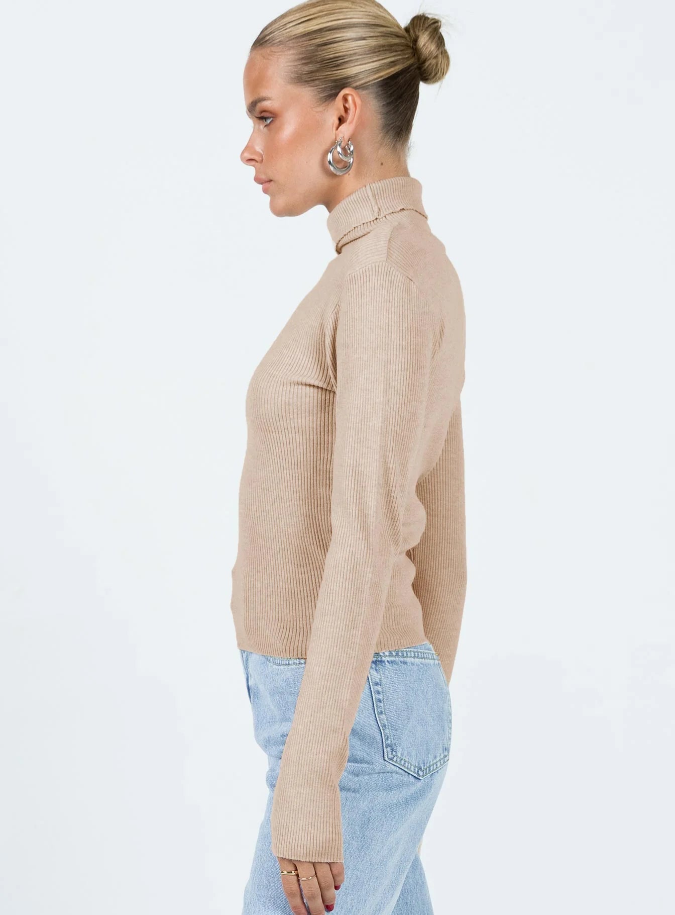 Nouri Long Sleeve Top Beige