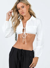 Gemi Cloud Crop Top Ivory