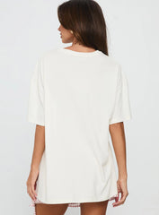 Lassie Girl Oversized Graphic Top Cream