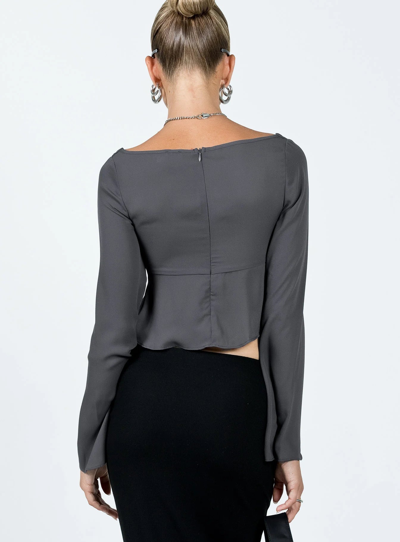 Pearwood Long Sleeve Top Slate