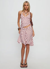 Esmeray Midi Skirt Pink Stripe