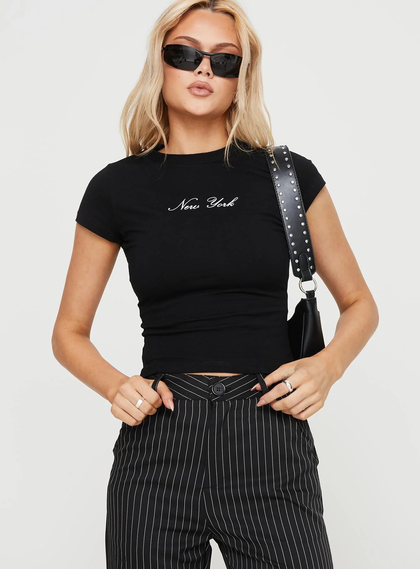 New York Lights Tee Black