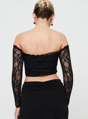 Danzer Off The Shoulder Top Black