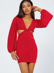 Adi Cut Out Mini Dress Red