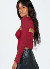 Tallah Two Piece Bolero Top Red
