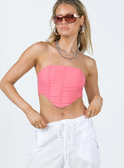 Adamson Bustier Top Pink