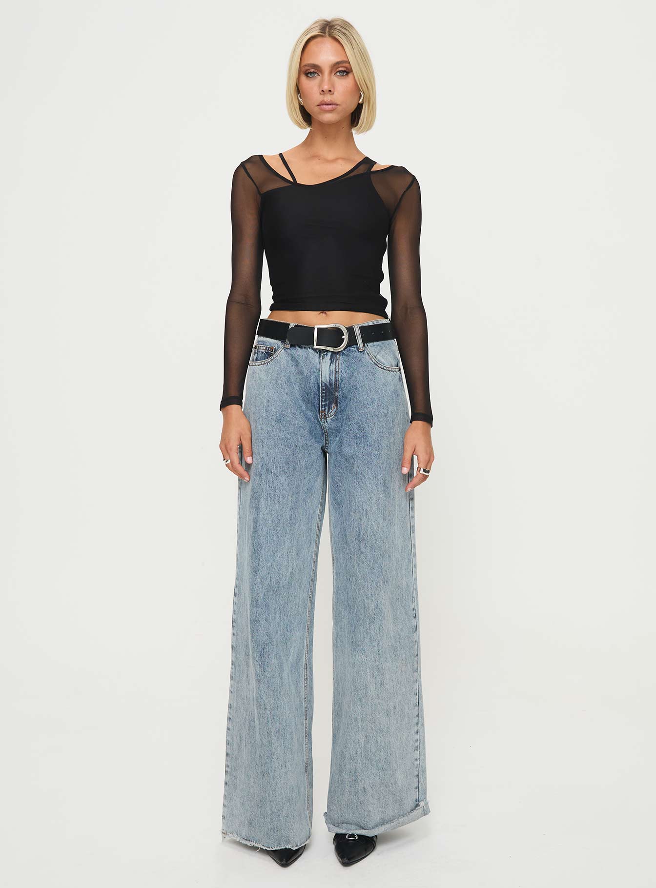 Fulfilled Long Sleeve Top Black
