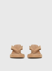Kamiko Wedged Heels Tan Faux Suede