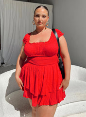 The Love Galore Romper Red Curve