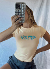 Vacation Forever Tee Cream / Blue