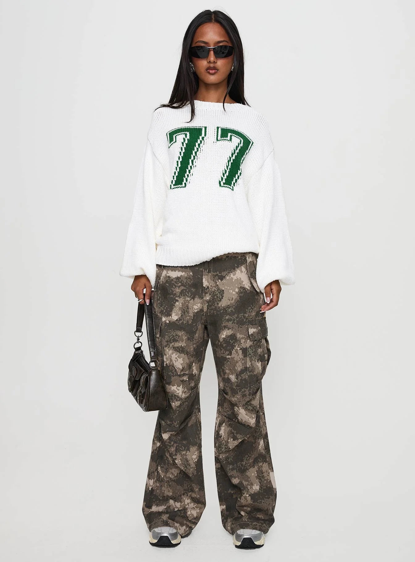 Summer 77 Knit Sweater White / Green