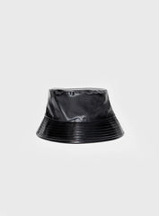 Avriel Faux Leather Hat Black