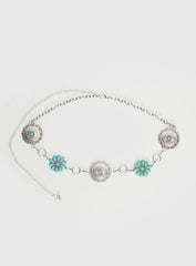 Like A Charm Chain Belt Silver Blue
