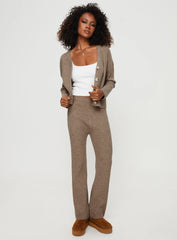Yang Knit Cardigan Brown