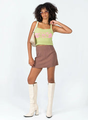 Aloha Top Green / Pink