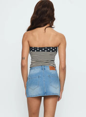 Cailin Denim Mini Skirt Light Blue Wash