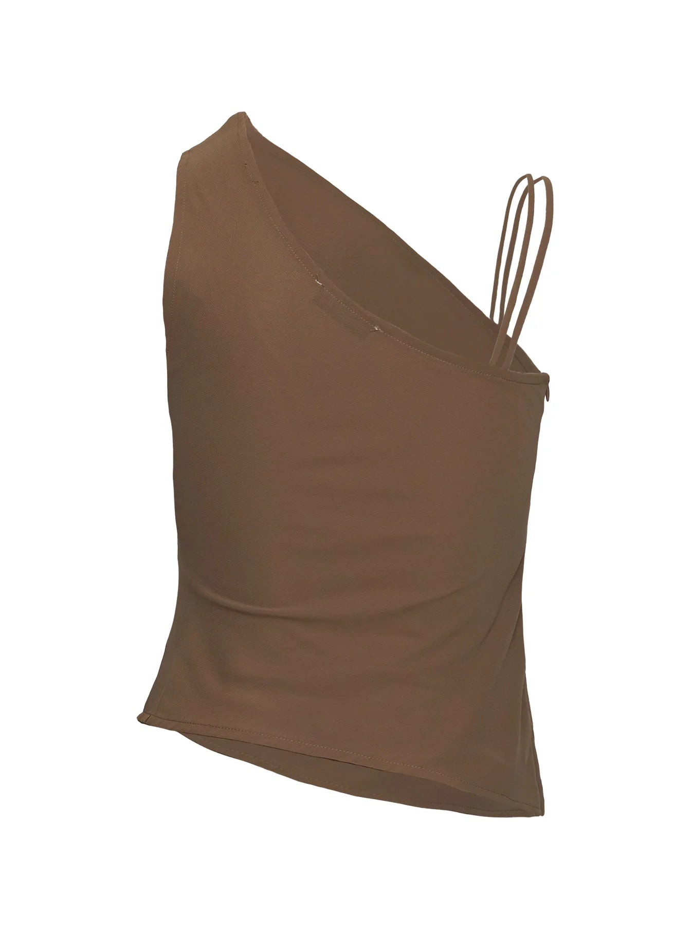 Smash Hit One Shoulder Top Brown