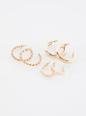 Atherton Earring Pack Gold