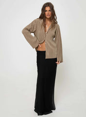 Louie Pleated Shirt Beige