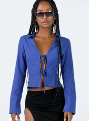 Lida Long Sleeve Top Blue