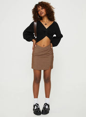 Winry Cropped Sweater Black