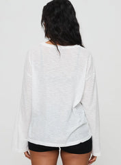 Veracruz Long Sleeve Top White