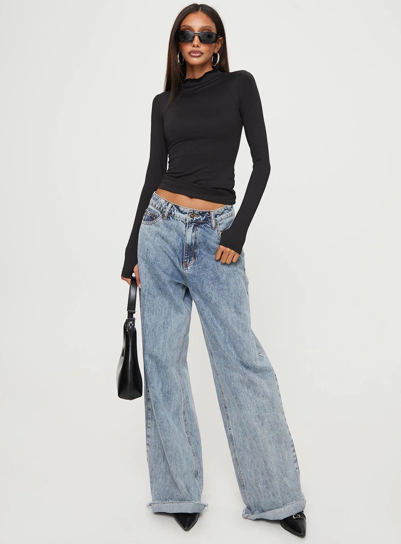 Barrelle Long Sleeve Top Black