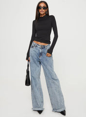 Barrelle Long Sleeve Top Black