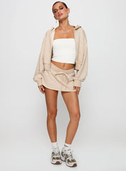 Down Low Fleece Skort Oat Marle