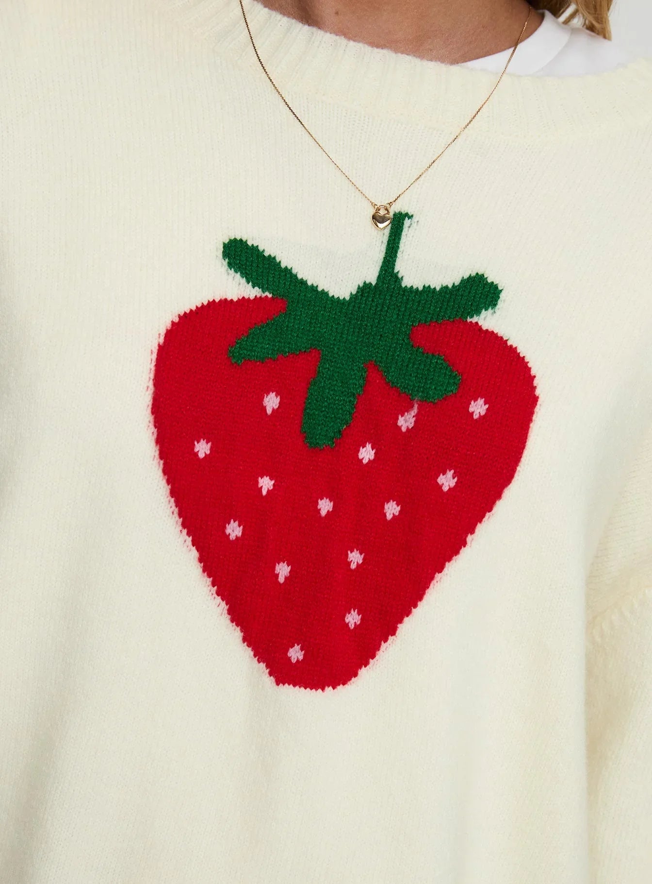 Living Is Easy Knit Sweater White