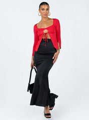 Corabelle Tie Up Top Red