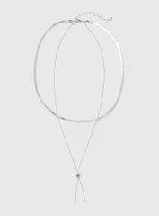 Let Me Love Layered Necklace Silver