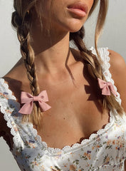 Noelene Hair Bows Pink